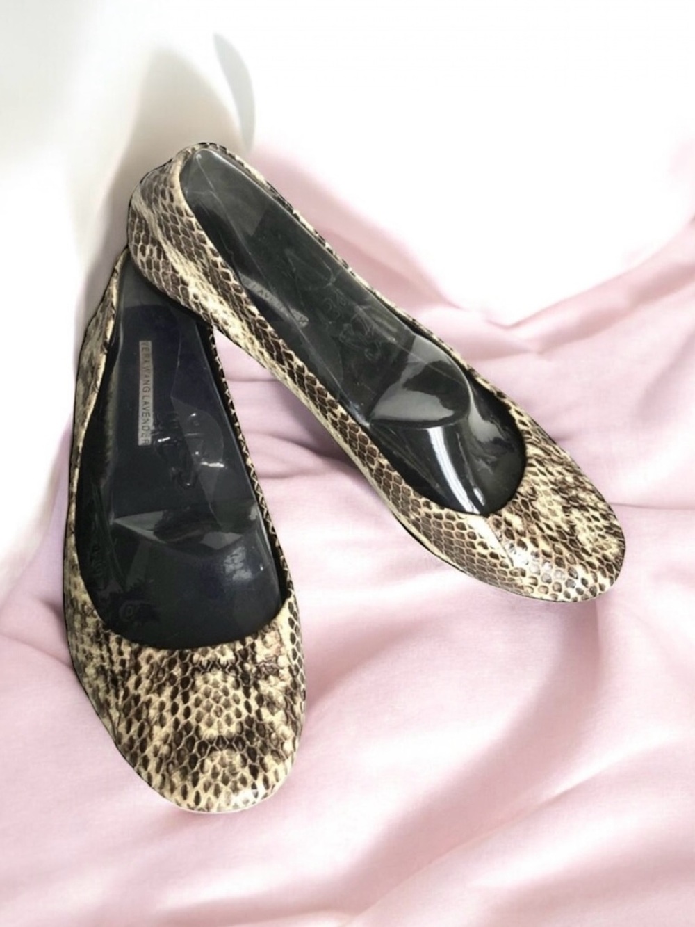 Vera Wang Flats Leather Snakeskin